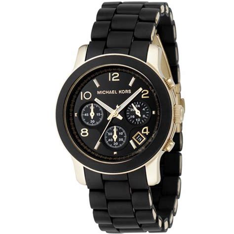 michael kors matte black runway watch|michael kors runway chronograph.